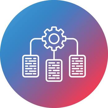 Agile Framework Line Gradient Circle Background Icon vector