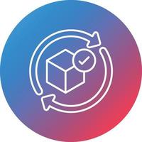 Continuous Delivery Line Gradient Circle Background Icon vector