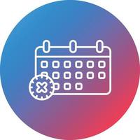 Deadline Line Gradient Circle Background Icon vector