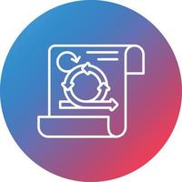 Agile Principles Line Gradient Circle Background Icon vector