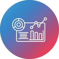 Dashboard Line Gradient Circle Background Icon vector