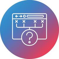 Decision Making Process Line Gradient Circle Background Icon vector