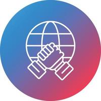 Daily Collaboration Line Gradient Circle Background Icon vector