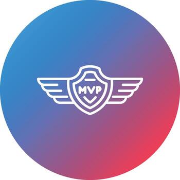 Mvp Line Gradient Circle Background Icon vector