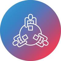 Meeting Line Gradient Circle Background Icon vector
