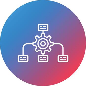 Lean Line Gradient Circle Background Icon vector