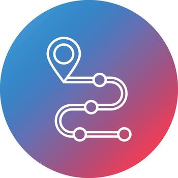 icono de fondo de círculo degradado de línea de hoja de ruta vector