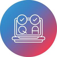Qa Testing Line Gradient Circle Background Icon vector