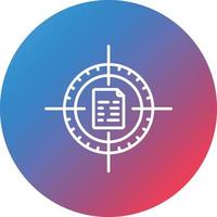 Scope Line Gradient Circle Background Icon vector