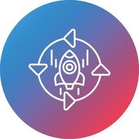 Release Cycle Line Gradient Circle Background Icon vector