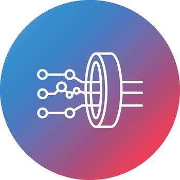 Simplicity Line Gradient Circle Background Icon vector