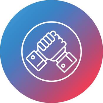 Support Line Gradient Circle Background Icon vector