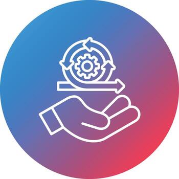 Sustainable Development Line Gradient Circle Background Icon vector