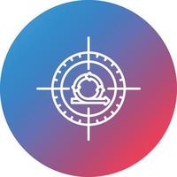 Target Line Gradient Circle Background Icon vector