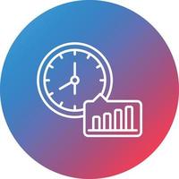 Time To Market Line Gradient Circle Background Icon vector