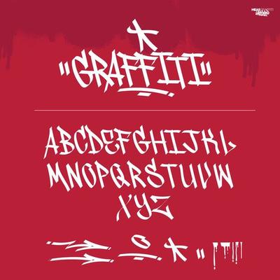 A set of Graffiti alphabet. Cool digital graffiti font.