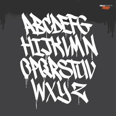 A set of Graffiti alphabet. Cool digital graffiti font.