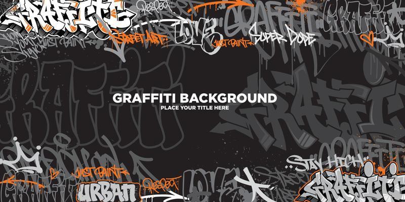 Vector illustration of graffiti background. Seamless Graffiti Art textures in a hand-drawn style. Old school and urban street art theme for t-shirt design, textile, background, wallpaper, and prints