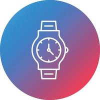 Wristwatch Line Gradient Circle Background Icon vector