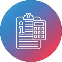 Accounting Information Systems Line Gradient Circle Background Icon vector
