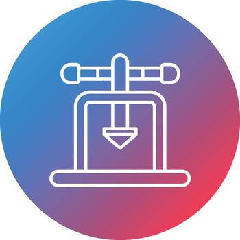 Flaring Tool Line Gradient Circle Background Icon vector