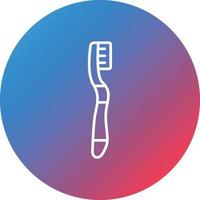 Tooth Brush Line Gradient Circle Background Icon vector