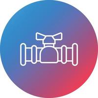 Saddle Valve Line Gradient Circle Background Icon vector
