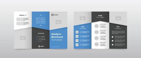 modern unique a4 trifold brochure template vector