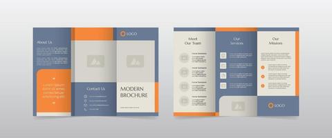 modern unique a4 trifold brochure template vector