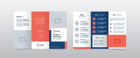 modern unique a4 trifold brochure template vector