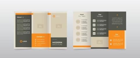 modern unique a4 trifold brochure template vector