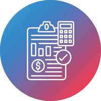 Accounting Standards Line Gradient Circle Background Icon vector