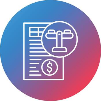 icono de fondo de círculo de gradiente de línea de ecuación contable vector