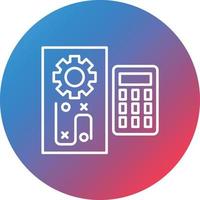 Accounting Principles Line Gradient Circle Background Icon vector