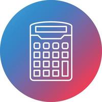 Calculator Line Gradient Circle Background Icon vector