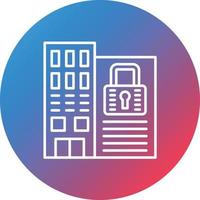 Privately Held Company Line Gradient Circle Background Icon vector