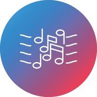 Composing Line Gradient Circle Background Icon vector