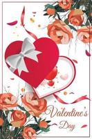 Valentines day. Romantic vector backgrounds. Festive gift card templates with realistic 3d design elements. Holiday banners, web poster, flyers and brochures, greeting cards, group bright covers
