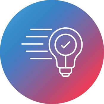 Quick Idea Line Gradient Circle Background Icon vector