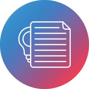 icono de fondo de círculo degradado de línea de proyecto vector