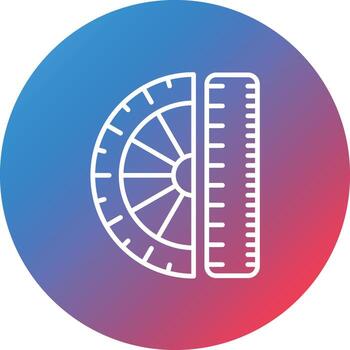regla línea gradiente círculo fondo icono vector