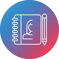 Sketchbook Line Gradient Circle Background Icon vector