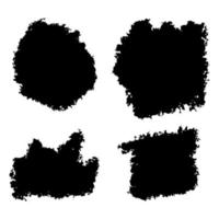 Black Distress Brushes. Grunge Texture. Splash Banner. vector illustration.