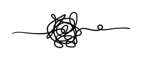 hand drawn of tangle scrawl sketch. Abstract scribble, Vector illustration.