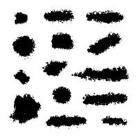cepillos de angustia negros. textura grunge. pancarta de bienvenida. ilustración vectorial vector