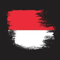 Professional Indonesia grunge flag vector