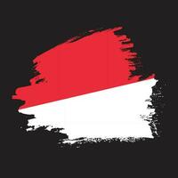 Graphic Brush stroke Indonesia flag vector