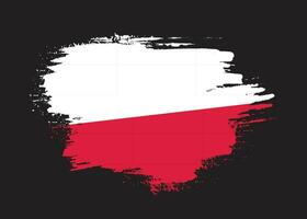 Colorful Poland grunge flag vector