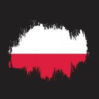 polonia, cepillo, grunge, bandera vector