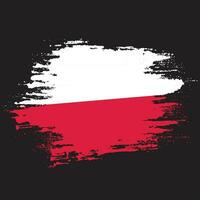 Splash grunge texture Poland abstract flag vector